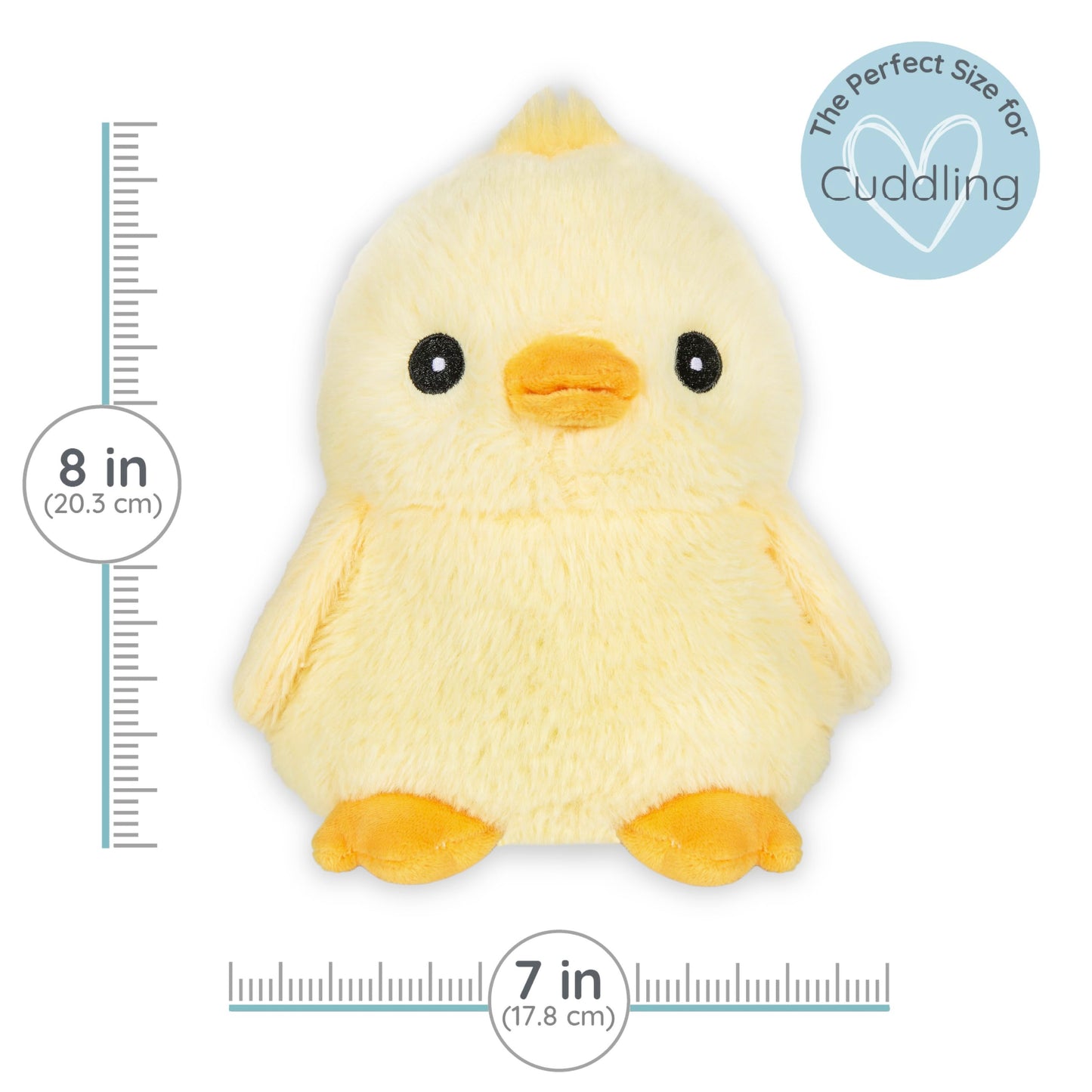 Cheerful Chick Microwavable Easter Stuffed Animal, Weighted Heatable and Coolable Lavender Scented Plush for Kids and Adults, 1.5 lb, Warm Pals