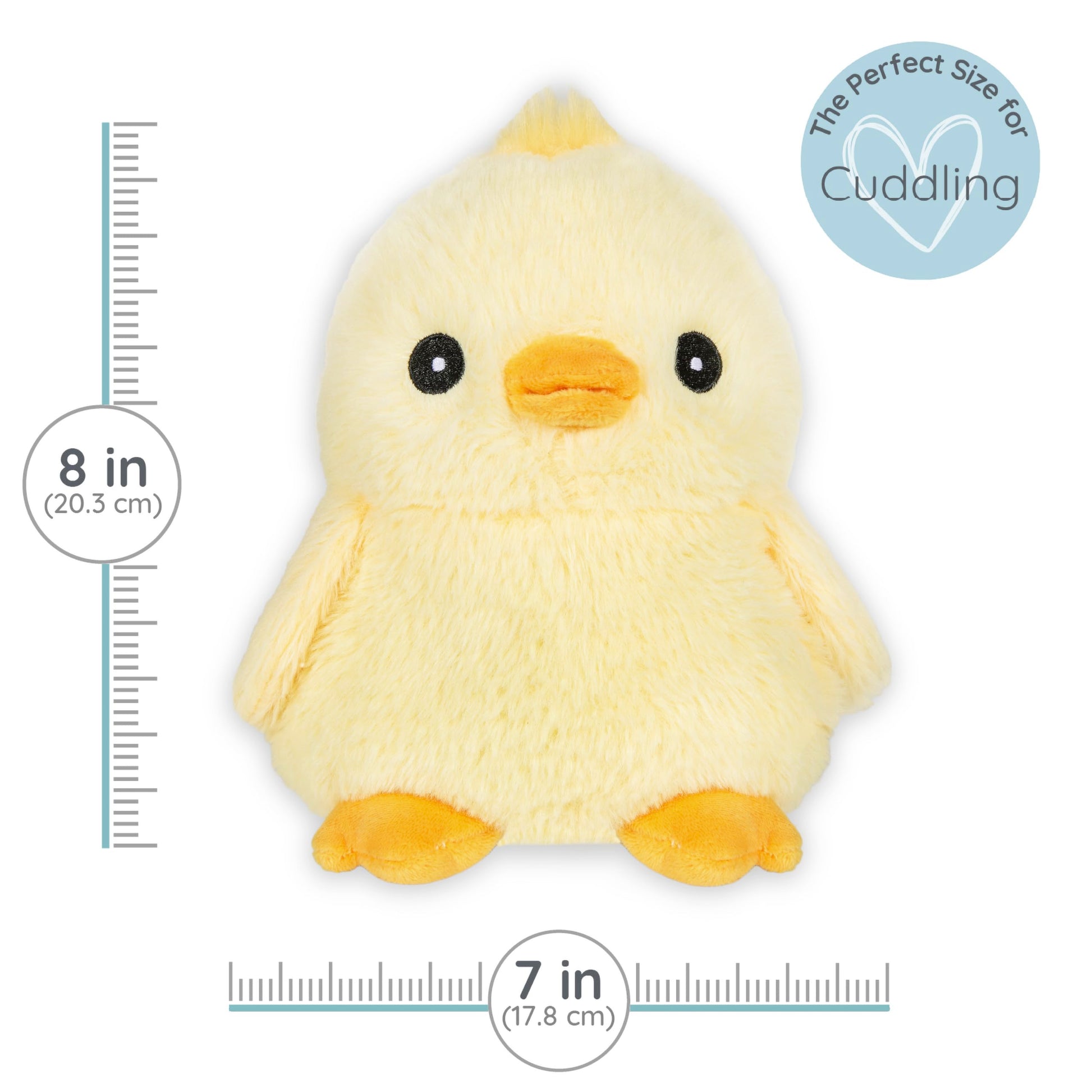Cheerful Chick Microwavable Easter Stuffed Animal, Weighted Heatable and Coolable Lavender Scented Plush for Kids and Adults, 1.5 lb, Warm Pals