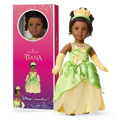 American Girl, Disney, Princess Tiana, 18-inch Doll, Curly Black Hair, Brown Eyes, Includes Accessories, Ages 6+