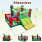 BOUNTECH Inflatable Bounce House with Ball Pit, Farm Bouncy House with Dual Slides for Racing Fun, Big Jump Castle Bounce House for Toddler Kids Aged