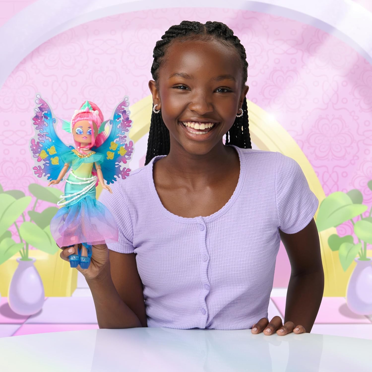 Royale High 9” Fashion Doll - Water Fairy, Wave 1, Series 1 Doll - Fairy Journal, Comb, and Virtual Item Code Included - Ages 5+