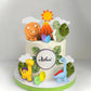Clay Dinosaur Cake Toppers Dinosaur Egg Volcano Cake Decorations for Boy Girl Kid Dinosaur Theme Birthday