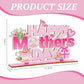 Mothers Day Decorations for Party Wooden Table Centerpieces 11.8x6.8 Inch Happy Mothers Day Decorations Sign Pink Wood Table Topper for Home Kitchen