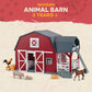 Terra by Battat - 20 Pieces Wooden Animal Barn Toy Set - Farm Animals & Play Fence - Pretend Play for Toddlers & 3+ Years - Educational Toys