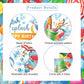 Splish Splash Birthday Backdrop, 71 x 43 Inch Pool Party Decorations Banner