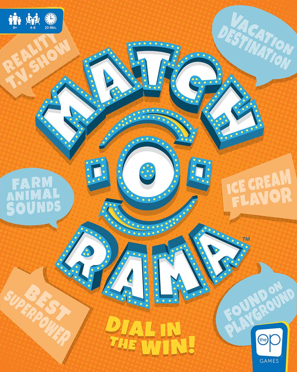 USAOPOLY Match-O-Rama Family Board Game | Press-Your-Luck Matching Game Fun for All Ages | 4-8 Players | Ages 8+