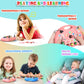 JIWORT Montessori Busy Board for Toddlers with LED Light & Switches, Portable Activity Board for Car & Airplane Travel Toys, Christmas & Birthday Gift