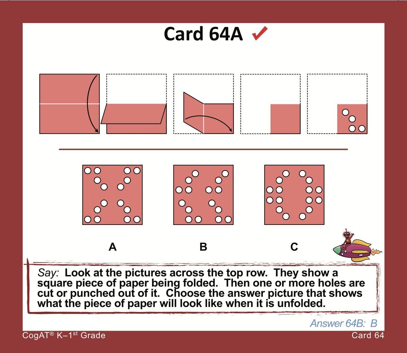 TestingMom.com CogAT Test Prep Flash Cards - Kindergarten (Level 5/6) - Grade 1 (Level 7) - 140+ Practice Questions - Tips for Higher Scores on