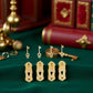 4 Set Gold 1/12 Miniature Door Knob Lock and Key Dollhouse Decoration Accessories, Dollhouse Accessories, Dollhouse Decor