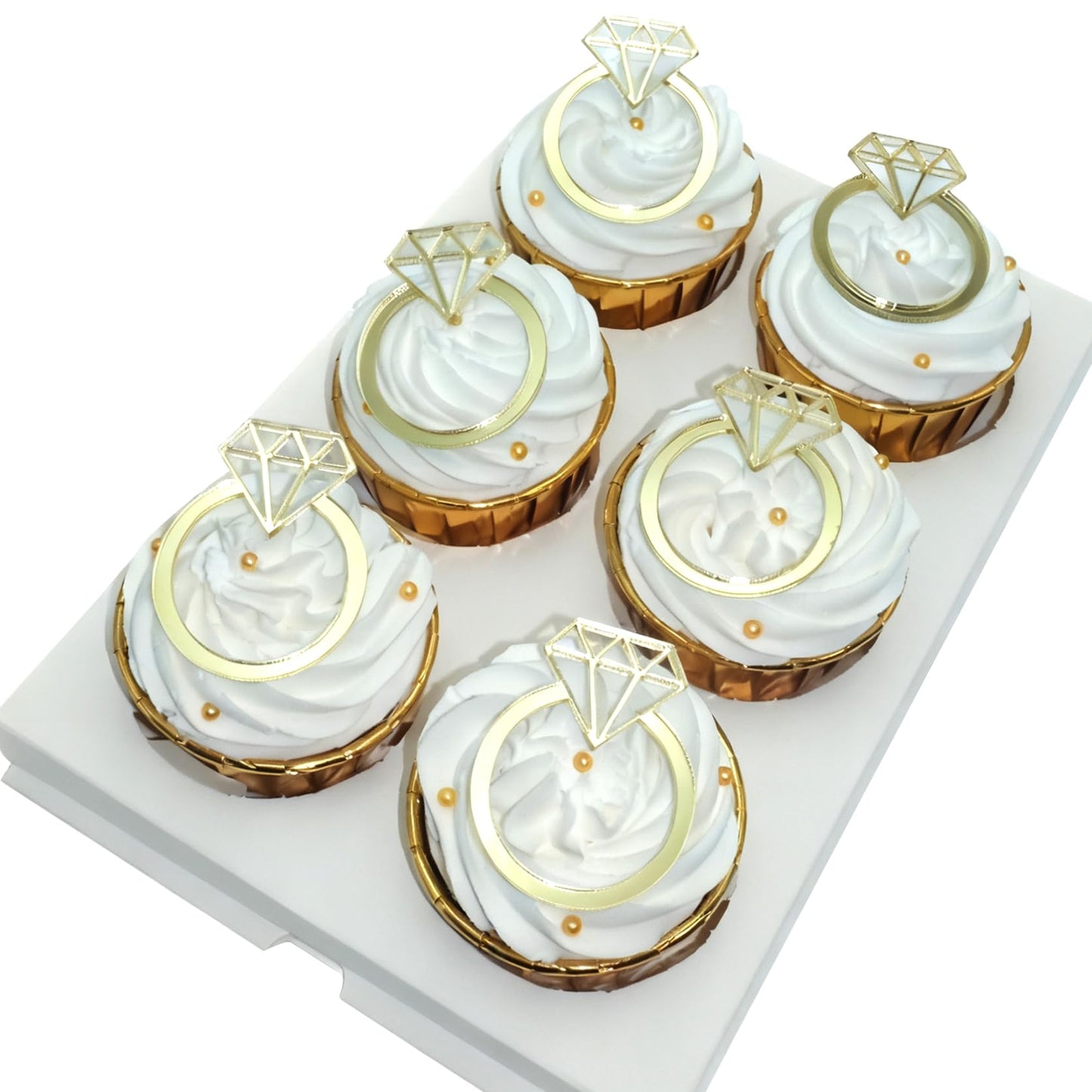 WENSLEIY Cake Charm, Engagement cupcake topper, Diamond ring, Bridal shower, Acrylic cupcake charms, Bachelorette decor, Hens Do decor, She Said Yes
