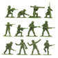 BMC Bucket of Army Women - Tan vs Green 100pc Female Soldier Playset - USA Made
