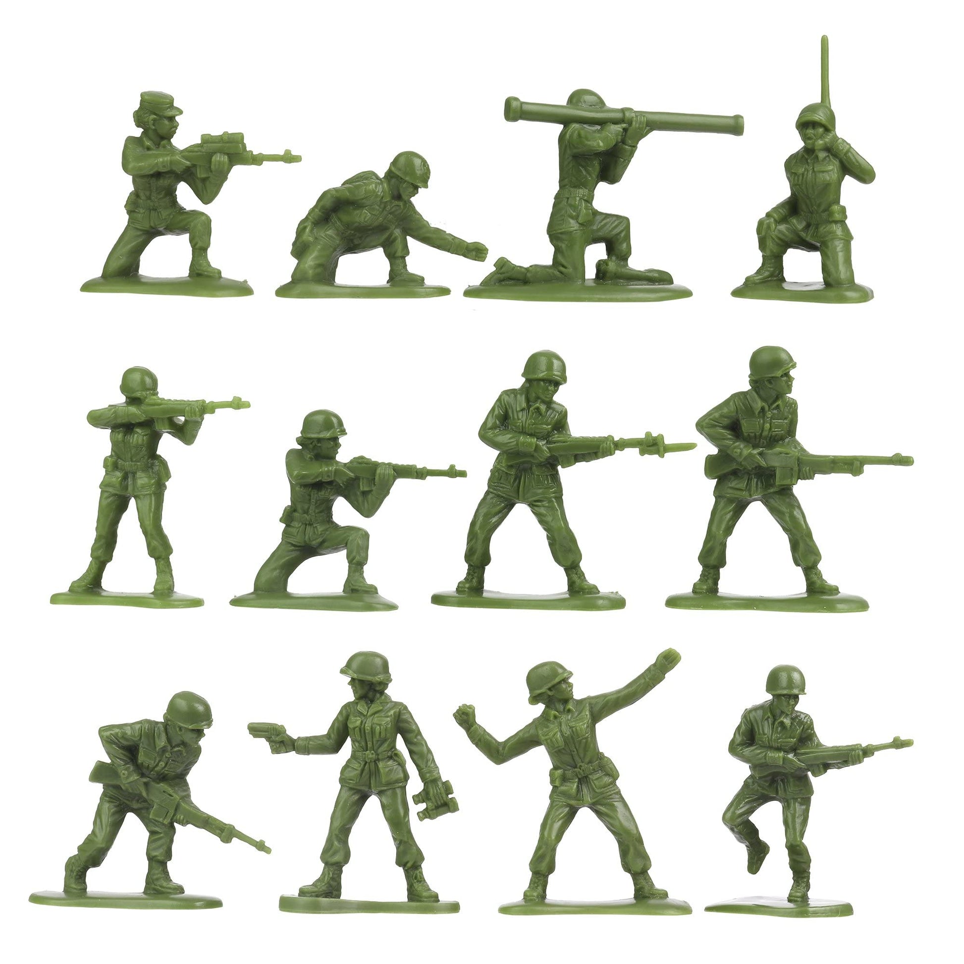 BMC Bucket of Army Women - Tan vs Green 100pc Female Soldier Playset - USA Made