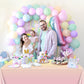 APUXXJUPA Pastel Rainbow Tablecloth, 4 Pcs Plastic Pastel Table Cloths for Parties Rainbow Birthday Decorations Baby Shower Wedding Party Supplies, 51