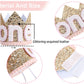 WAWOO Glitter Crown for 1st Birthday - First Birthday Crown, Birthday Girl Gift (ONE Golden Birthday Hat)