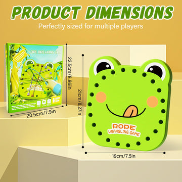 TSFGDYL Frog Brainy Knots Game,Rope Untangling Puzzle Game,Educational Strategy Board Game for Kids & Adults, Family Travel Party Toys, Gifts for All