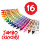 Crayola Jumbo Crayons Bulk, 6 Sets of 16 Large Crayons for Toddlers & Kids, School Supplies, Gifts [Amazon Exclusive]
