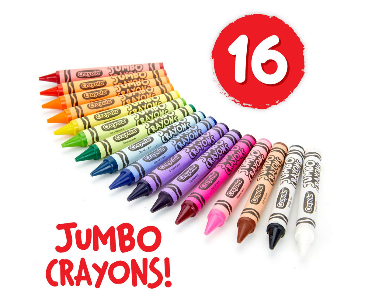 Crayola Jumbo Crayons Bulk, 6 Sets of 16 Large Crayons for Toddlers & Kids, School Supplies, Gifts [Amazon Exclusive]