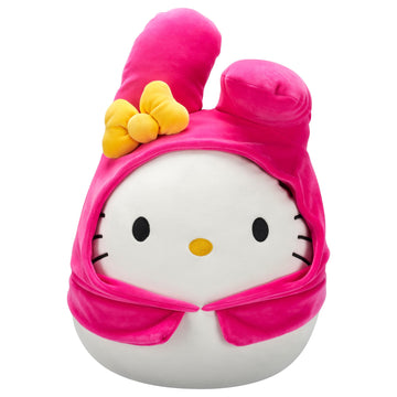 Squishmallows Original Sanrio 14-Inch Hello Kitty in My Melody Hoodie - Official Jazwares Plush (Large)
