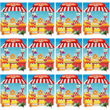 3D Fruit of The Spirit Sticker Scenes - 12 Pieces
