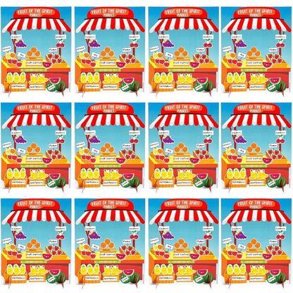 3D Fruit of The Spirit Sticker Scenes - 12 Pieces