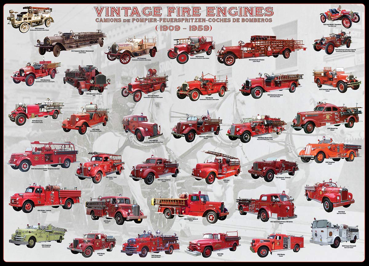 EuroGraphics Vintage Fire Engines 1000 Piece Puzzle
