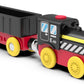Battery Operated Locomotive Train, Magnetic Trains Toy for Wooden Tracks, Motorized Train Compatible with Thomas, Brio, Chuggington, Melissa & Doug