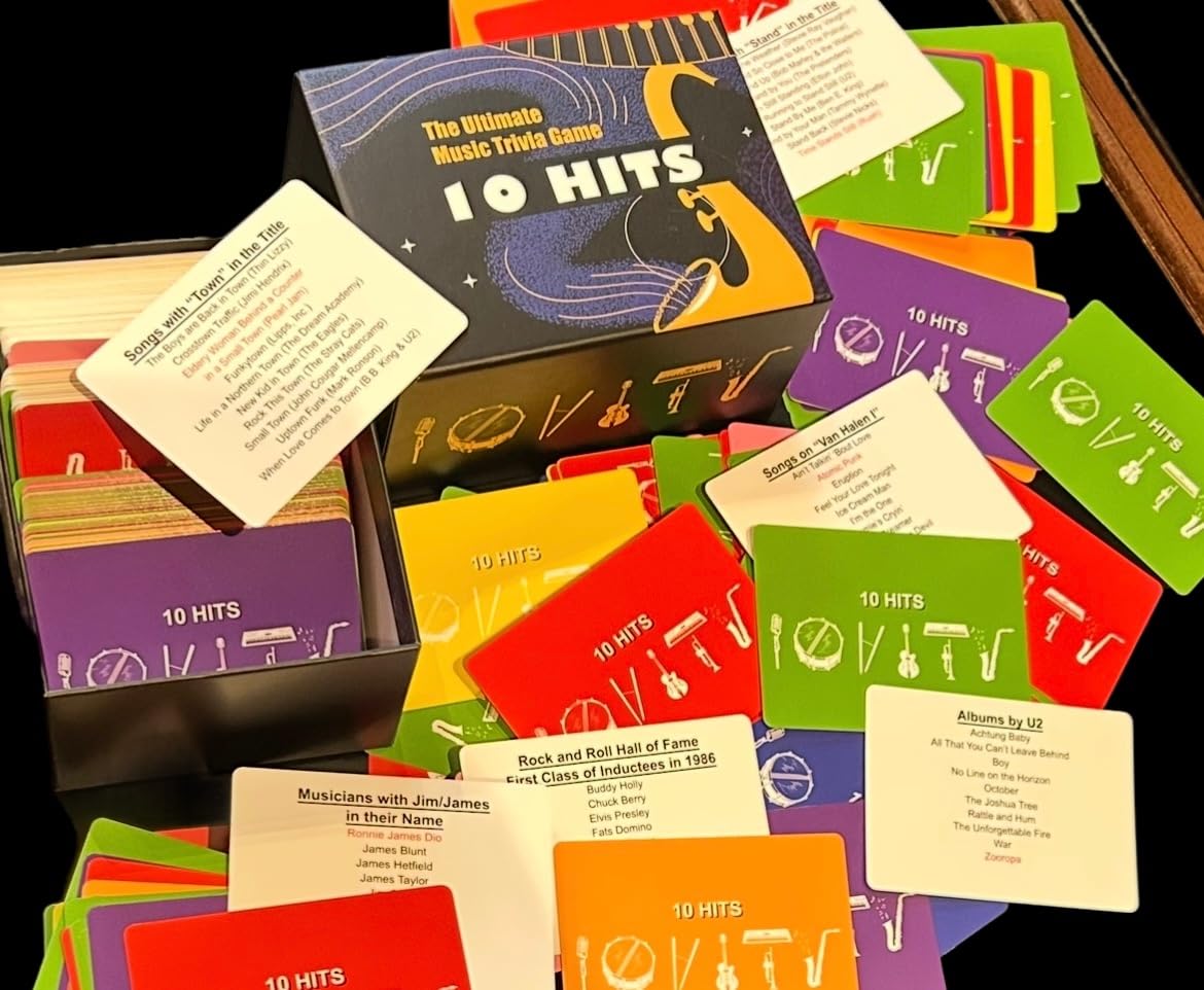 10 Hits Music Triva Card Game