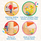 Battat - Waddling Push Toy - Wooden Duck - Walks & Flaps - Silly Sounds & Bobble Head - 12+ Months - Quack & Go Duck