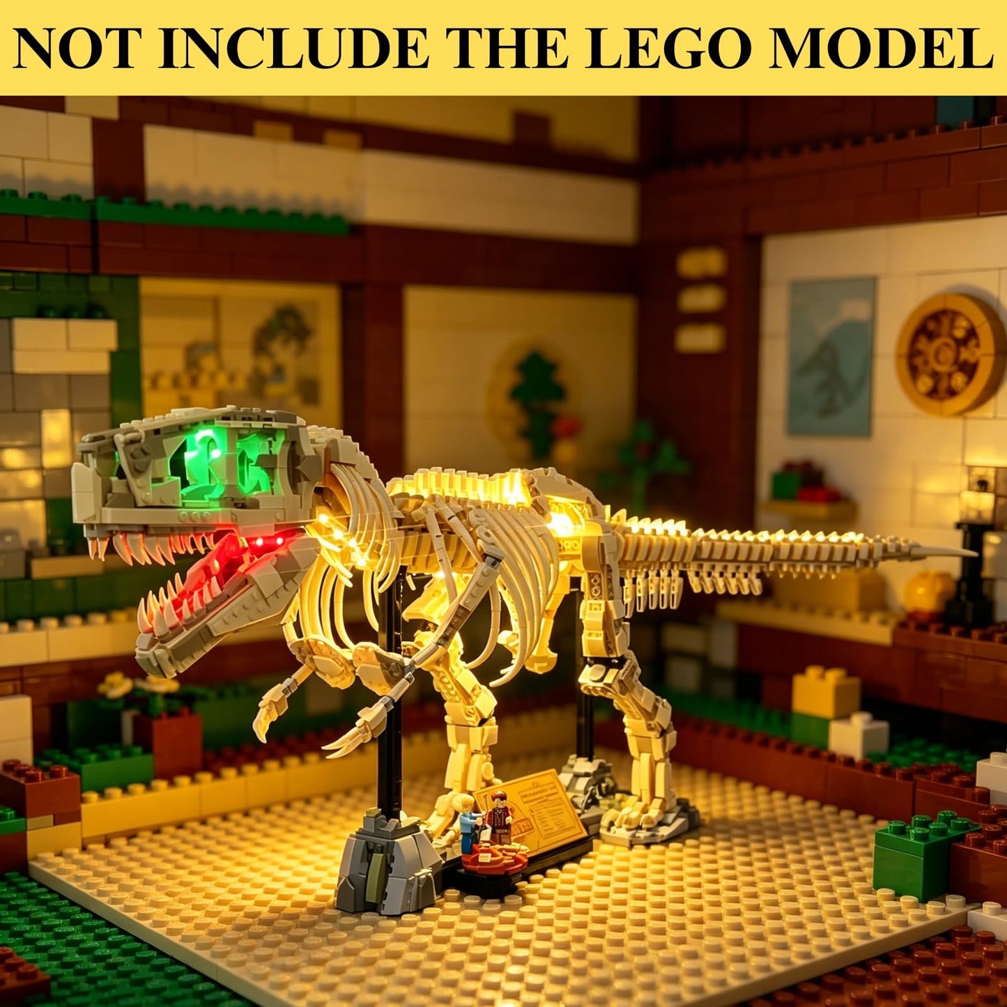 2026 NEW LED Lighting Compatible with Lego Dinosaur Fossils Tyrannosaurus rex 76968, Light Kit Compatible with Lego 76968, DIY Creative Lighting Set