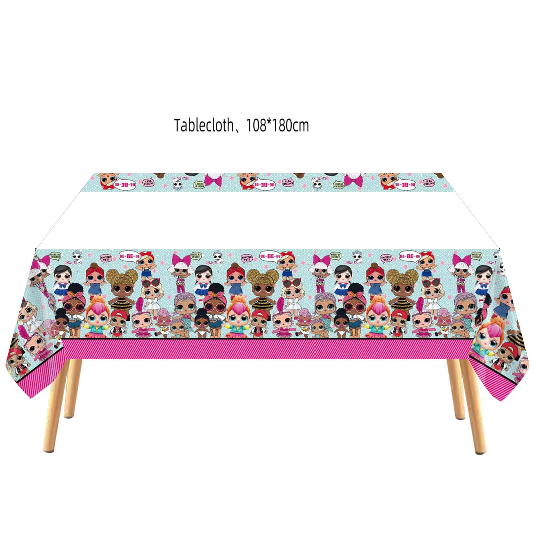 Ananju 2pcs Children Birthday Party Tablecloth Table Cover,Children Birthday Supplies Decorations (3)