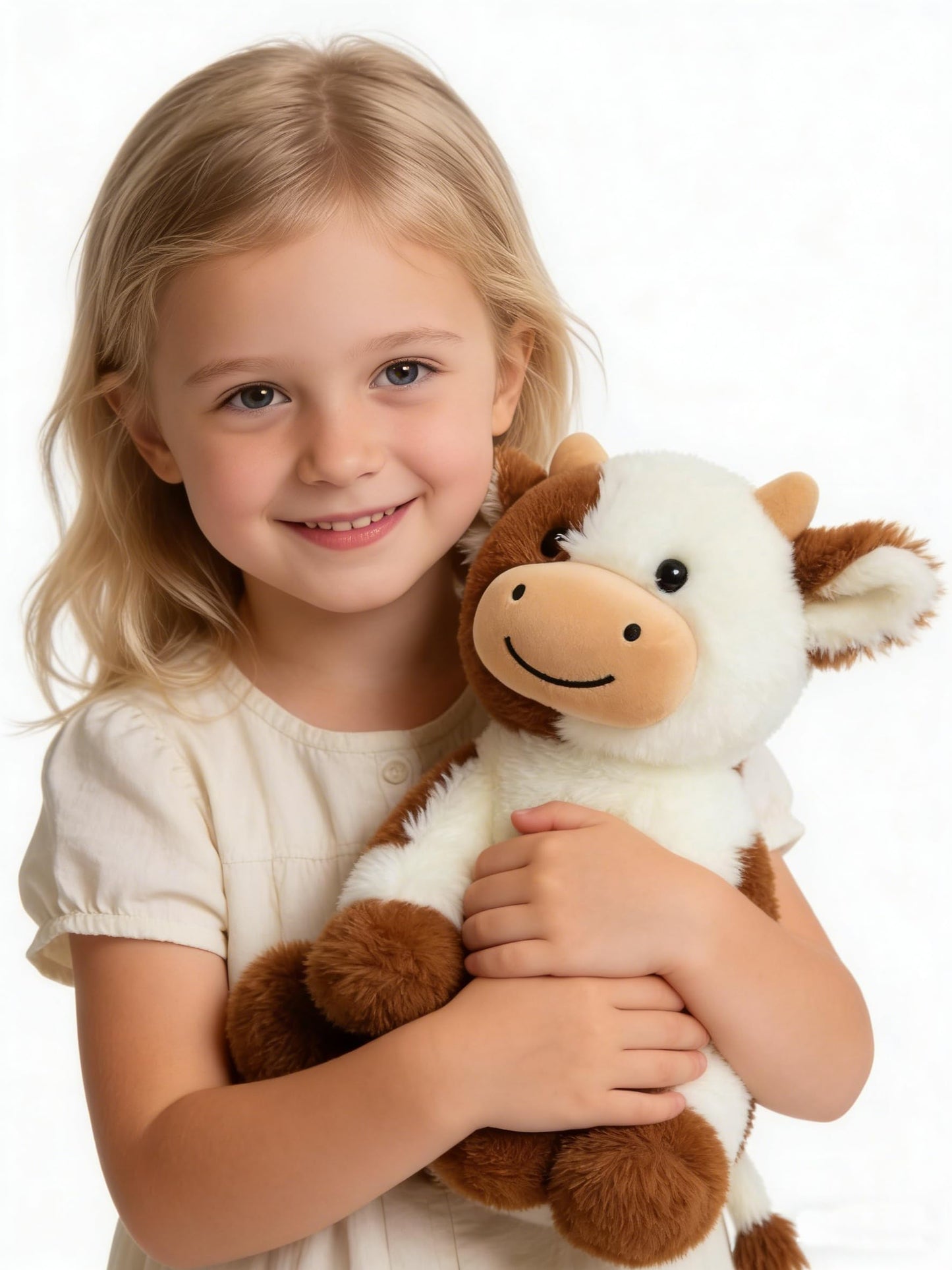 Sibupue Cow Stuffed Animals Soft Plush Cute Cow Doll for Boys Girls 11.8in (zuo NIU zongse 30cm)