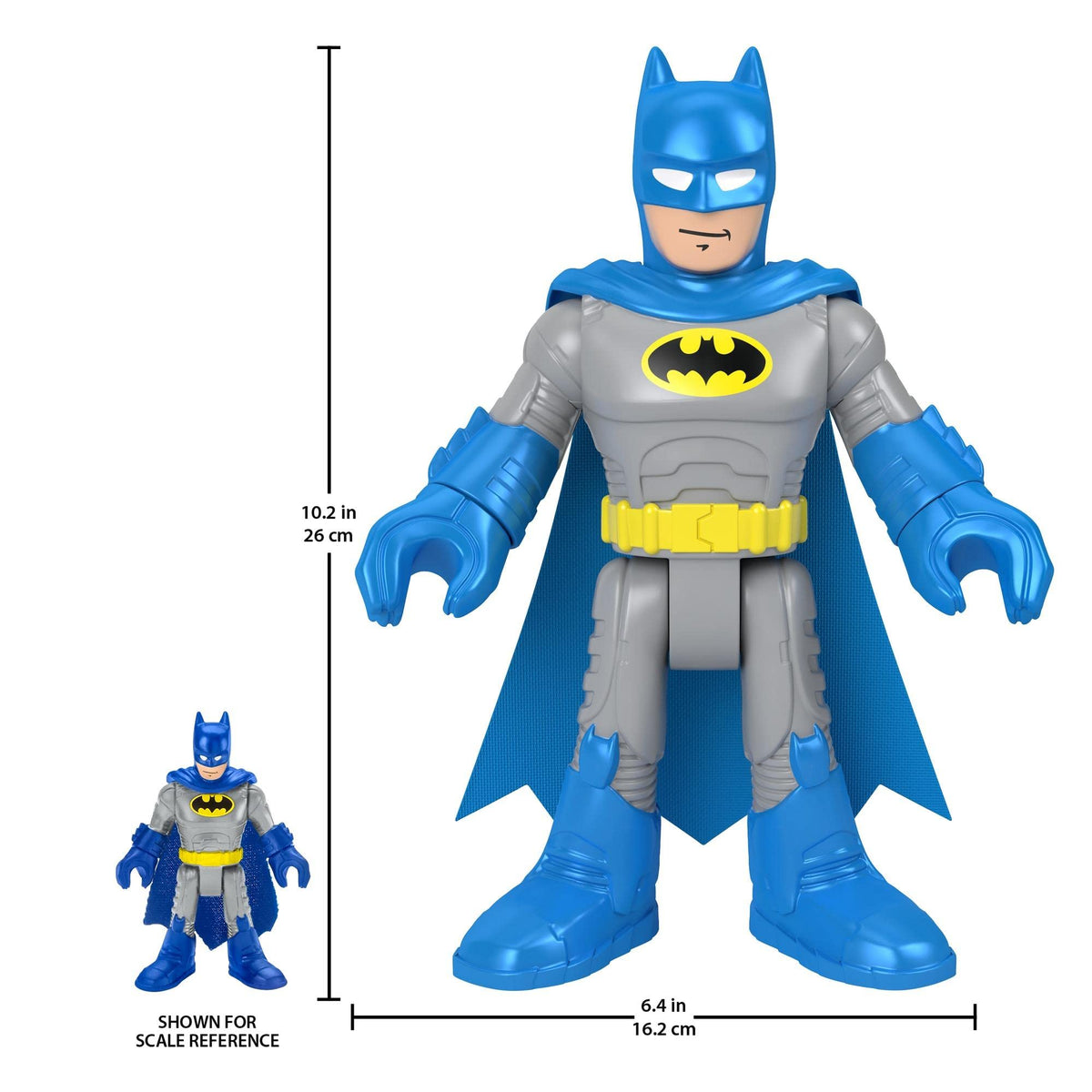 DC Super Friends Fisher-Price Imaginext Batman XL - Blue, Extra-Large Figure with Fabric Cape for Preschool Kids Ages 3-8 Years
