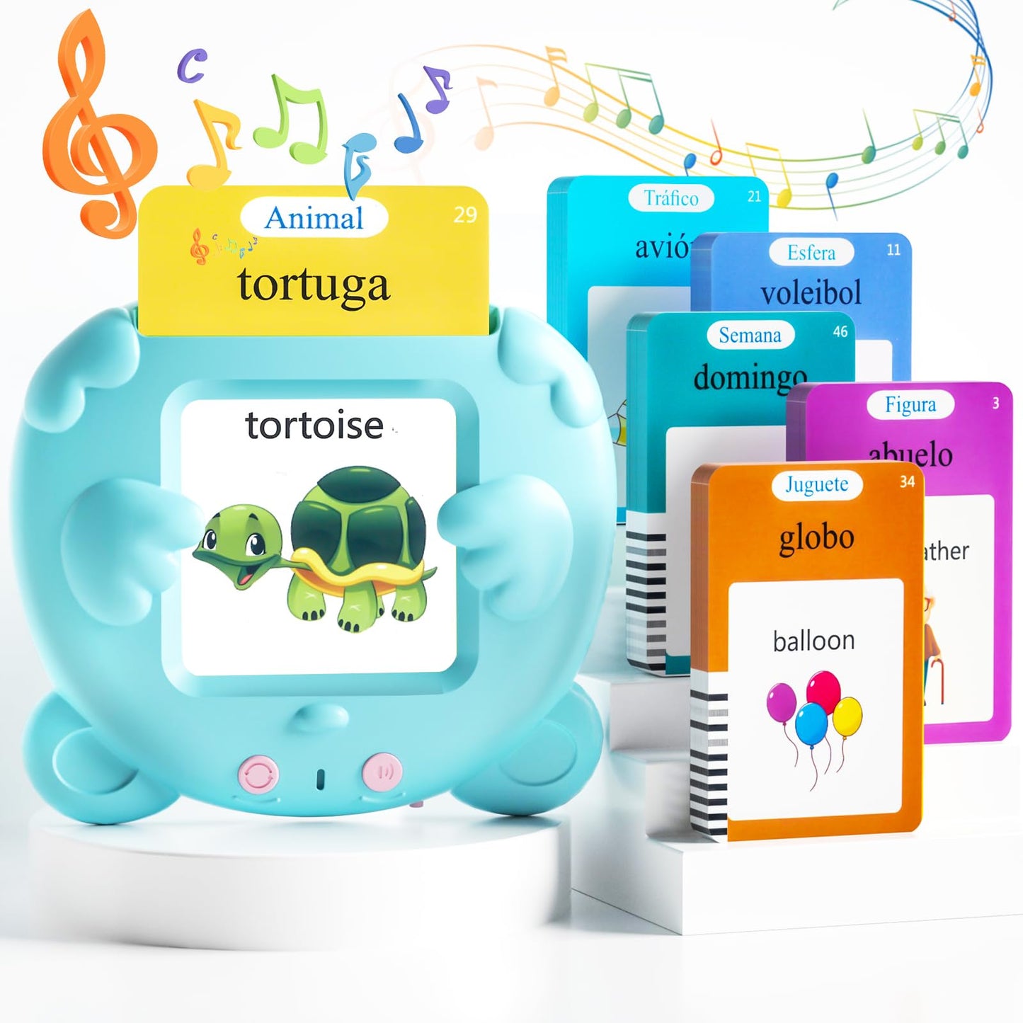 Spanish and English Talking Flash Cards for Toddlers, 510 Sight Words