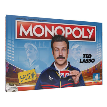 Monopoly Ted Lasso | Officially Licensed Board Collectible Board Game | Play as Believe Sign, Goldfish, Tea up, Ted’s Visor and More | Based On