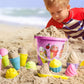 Top Race Ice Cream Sand Toys for Kids with Large 9" Bucket Pail and Spade Scoop Shovels - Kid Beach Toys | 16pcs (Pink) Ice Cream Playset Great