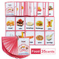 33PCS/Set Food Kids Gifts English Flash Cards Pocket Card Educational Learning Baby Toys for Children Pre-Kindergarten