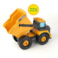 Build-A-Buddy John Deere Dump Truck Toy - Buildable Dump Truck Take Apart Toys with Toy Drill - AA Batteries Included - STEM Building Toys - Yellow