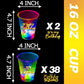 mishunyus 24 Pack Glow Birthday Squad Cups 16oz - Reusable Light Up Party Cups for Adult Birthdays 21st, 30th, 40th, 50th, 60th Theme Decorations