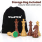 WinSTEM High Polymer Weighted Chess Pieces Only - 3.75'' King - Extra 2 Queens, Standard Tournament Chessmen for Chess Board Game or Replacement