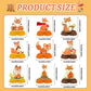 9PCS Fox Honeycomb Centerpieces 3D Table Topper Woodland Animals Double Side Centerpieces for Girl Boy Fox Theme Baby Shower Birthday Party