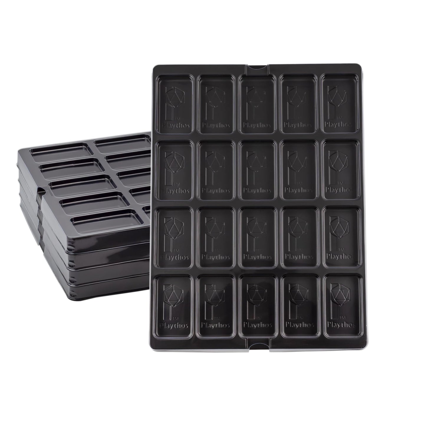 Flying Buffalo Game Piece Counter Trays (5-Pack); War Game and Board Game Storage Sorting Organizers, Playthos Collection