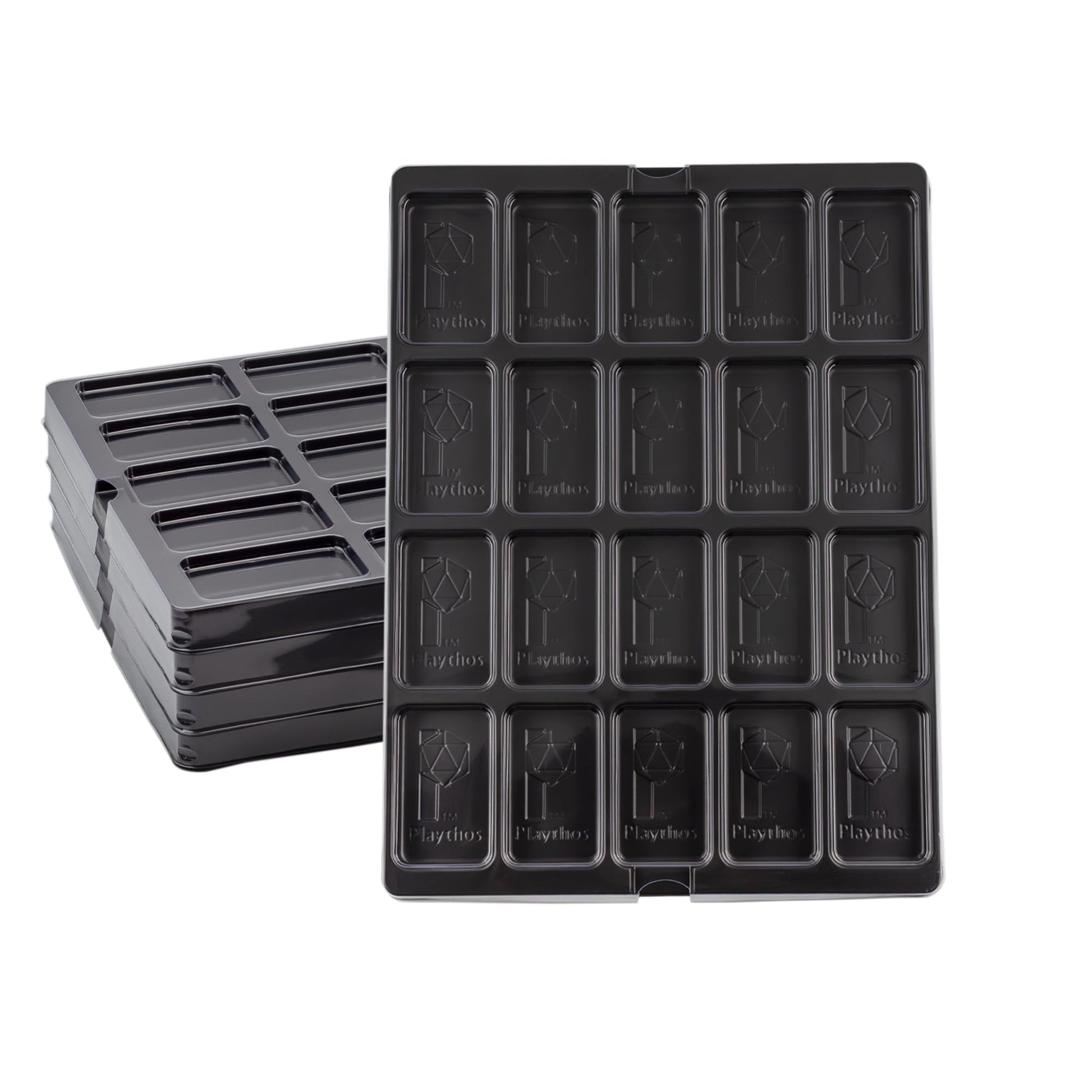 Flying Buffalo Game Piece Counter Trays (5-Pack); War Game and Board Game Storage Sorting Organizers, Playthos Collection