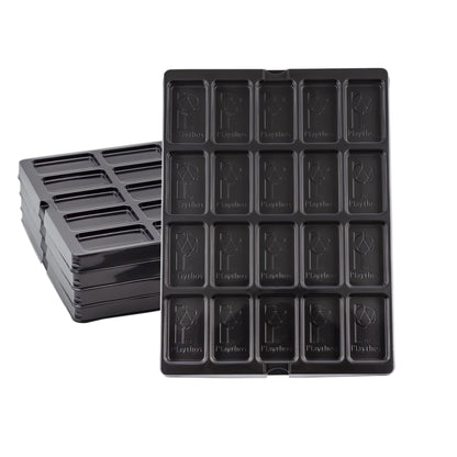 Flying Buffalo Game Piece Counter Trays (5-Pack); War Game and Board Game Storage Sorting Organizers, Playthos Collection