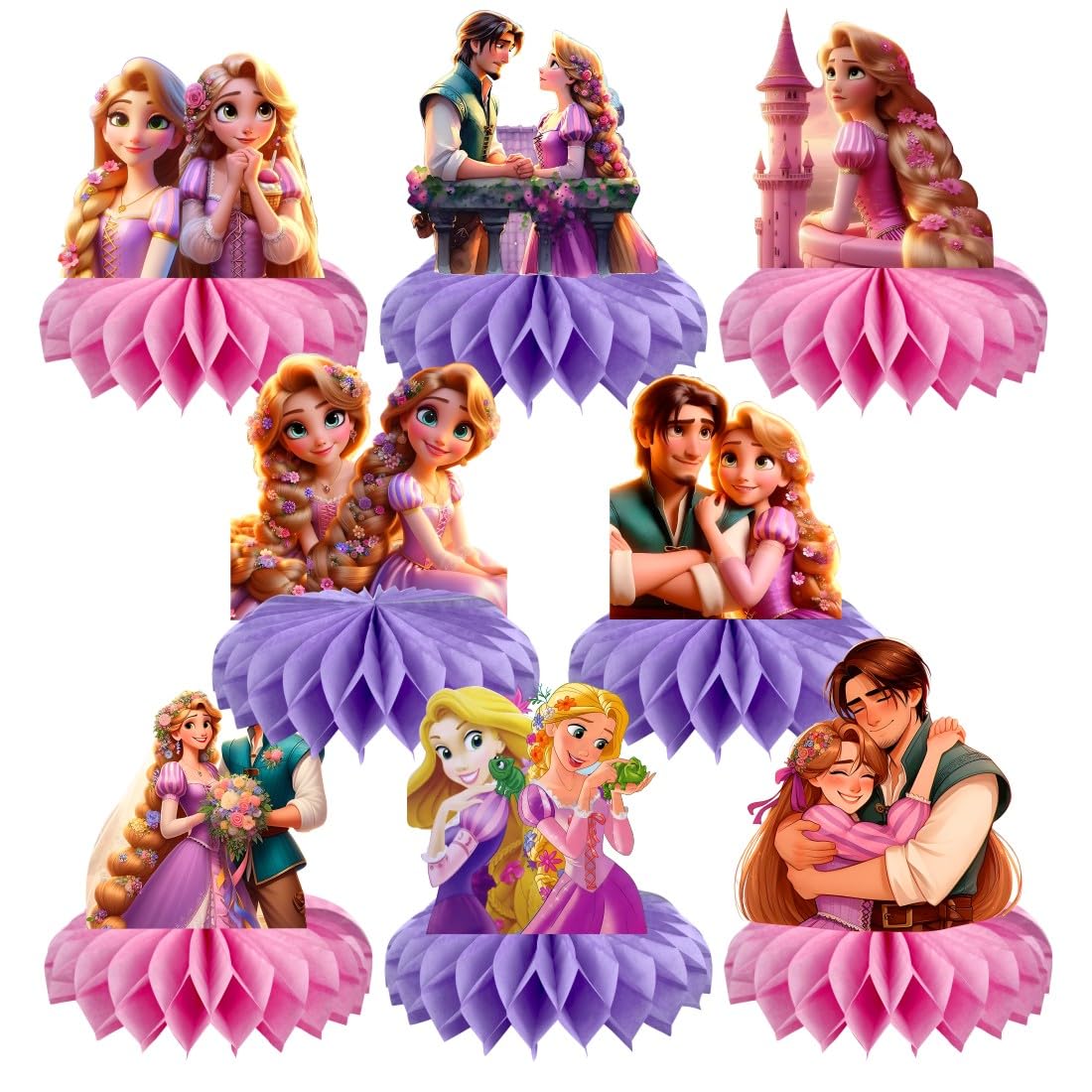 8Pcs Table Centerpieces Birthday Party Supplies Double Side Table Decorations for Party Decorations