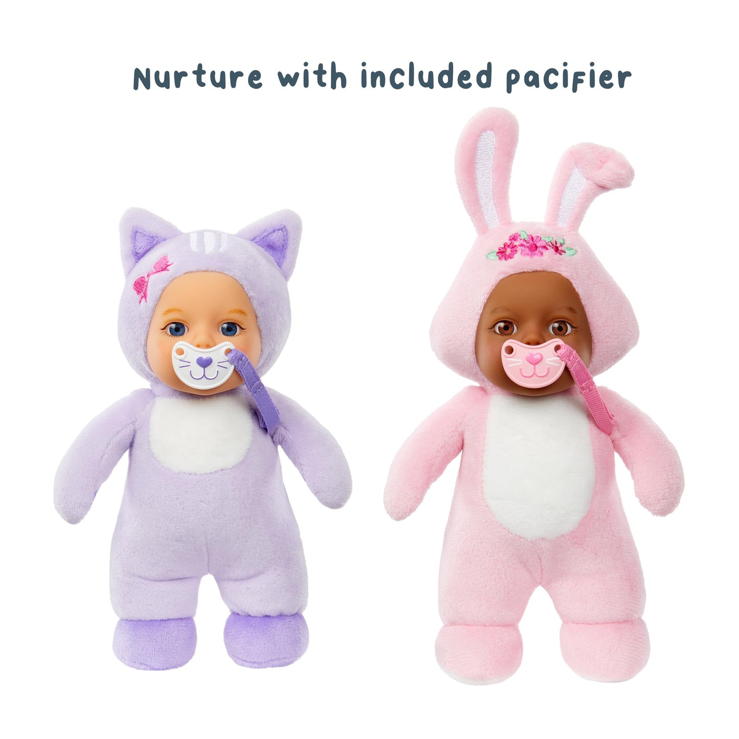 Baby Born Cozy Cuties Soft Baby Doll- Cat & Bunny 2-Pack, Plush Baby Doll for Newborn Babies Ages 0 & Up