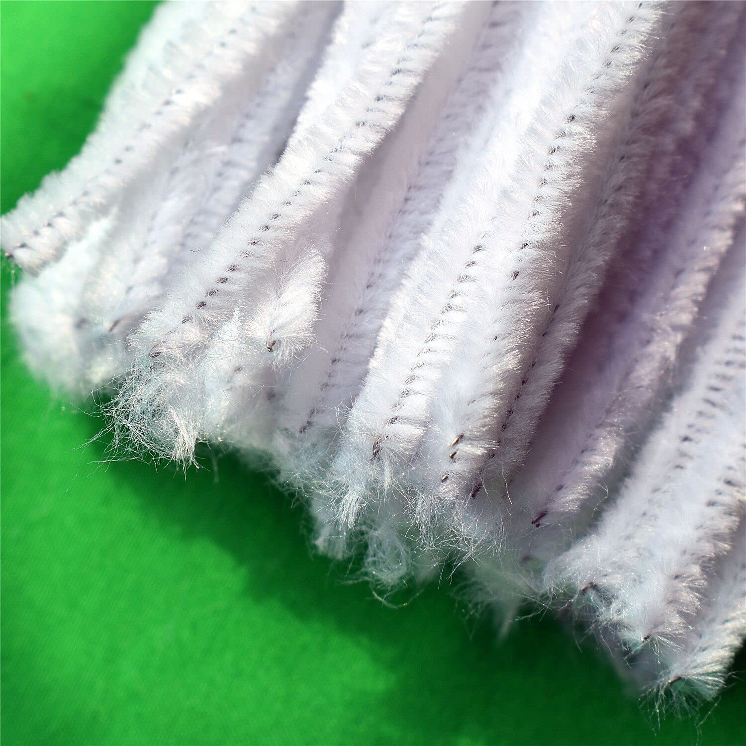 White Pipe Cleaners Chenille Stems 200 Pieces for DIY Art Craft Decorations Creative (0.24 x 12 Inch) 1