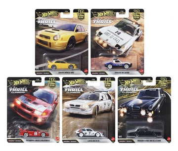 Hot Wheels Premium Thrill Climbers 5-Car Set, Car Culture, Die-Cast 1:64 Scale Rally Cars Bundle FPY86-961Q