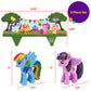 DecoPac My Little Pony Cake Topper, 3-Piece Cake Decorations with Rainbow Dash and Twilight Sparkle Ponies for Fun After the Birthday Party, 3"