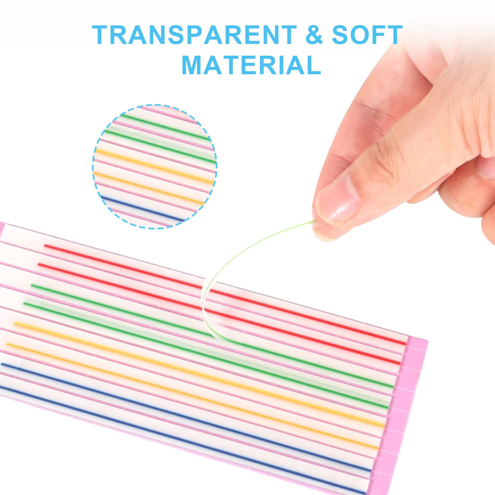 Geyynow 1600 PCS Mahjong Highlighter Strips, Mahjong Line Finder Highlighter Taps Accessories, Transparent Sticky Card Markers Reusable & No Adhesive