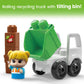 MEGA BLOKS Fisher-Price Toddler Building Blocks, Green Town Sort & Recycle Squad with 15 Pieces, 2 Figures, Toy Gift Ideas for Kids
